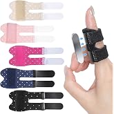 Andecoco Trigger Thumb Splint, Short Finger Splint 5 Color | Adjustable Finger Brace, Thumb Brace for Broken Strained Arthritis for Thumb, Middle, Index, Ring, Pinky Finger Splint