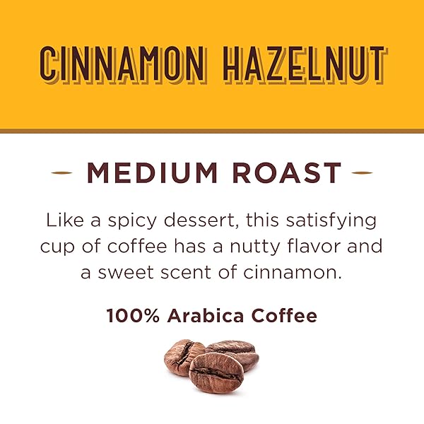 DON FRANCISCO’S HAZELNUT FLAVORED K-CUP, CINNAMON, 12 COUNT