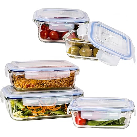 Vhari 5 juego de vasos Contenedores para Alimentos * hermético a ...