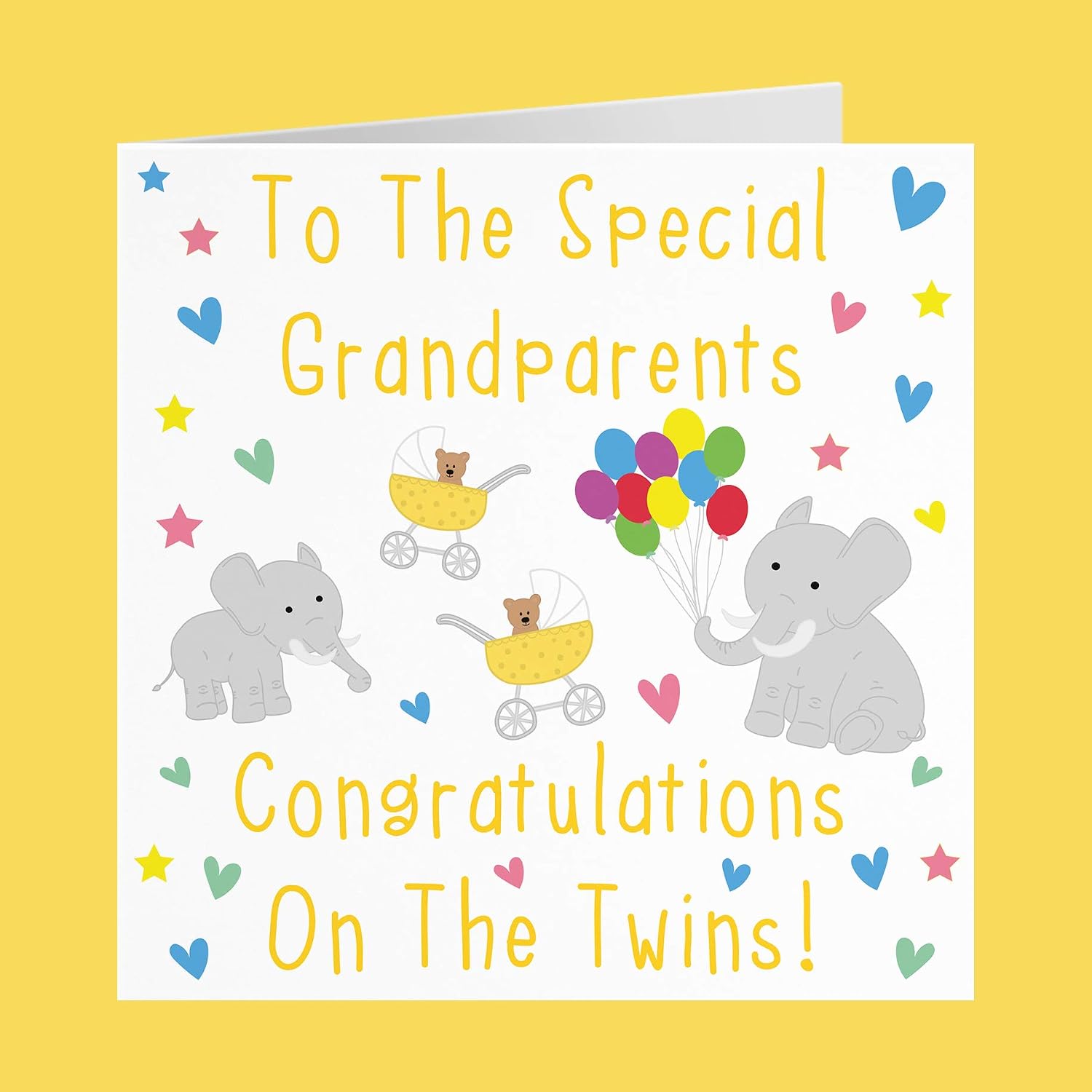 Hunts England, Congratulations New Baby Twins Card For The Grandparents, To The Special Grandparents - Image 3