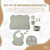 Yum Yum's Baby Weaning Set 10-Piece Grey Complete Feeding Kit view 4