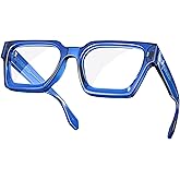 VISOONE Blue Light Blocking Glasses for Women Men, TR90 Lightweight Rectangle Computer Gaming Eyewear, Anti Eyestrain & UV400 Glare Filter, Vintage Chic Preppy Style Frame (River Series)