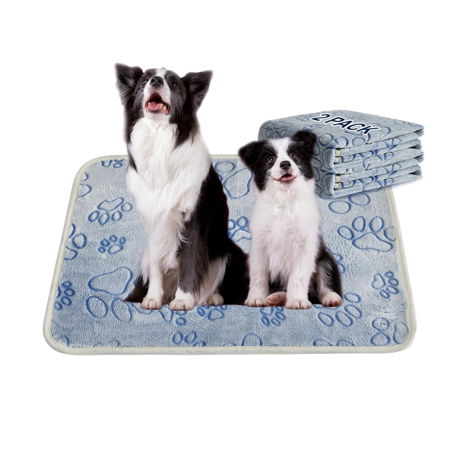 Photo 1 of Qeils Reusable Puppy Pads, 2 Pack Washable Pee Pads for Dogs, Non Slip Wee Wee pad, Absorbent and Leakproof Training Mats for Potty, Crate, Playpen, Bed, Sofa, 28"x 42"