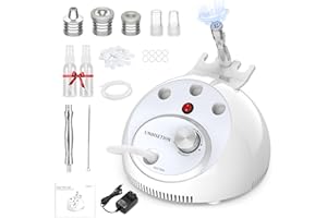 UNOISETION At Home Microdermabrasion Machine, 2 In 1 Pro-Grade Diamond Dermabrasion Facial for Exfoliation & Stubborn Blackheads, Microdermabrasion Tool for Radiant Skin, White