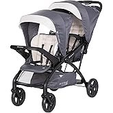 Baby Trend Sit N' Stand Tandem Double Stroller 2.0 DLX with 5 Point Safety Harness, Shaded Canopy, 2 Cup Holders, and Ample S