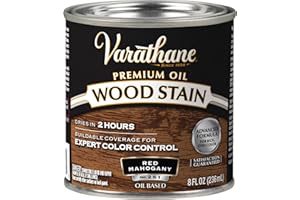 Varathane 211801 Premium Wood Stain, Half Pint, Red Mahogany