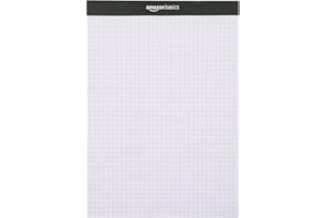 鶹 Basics Quad-Ruled Paper Pad - Pack of 2, 8.5 Inch x 11.75 Inch