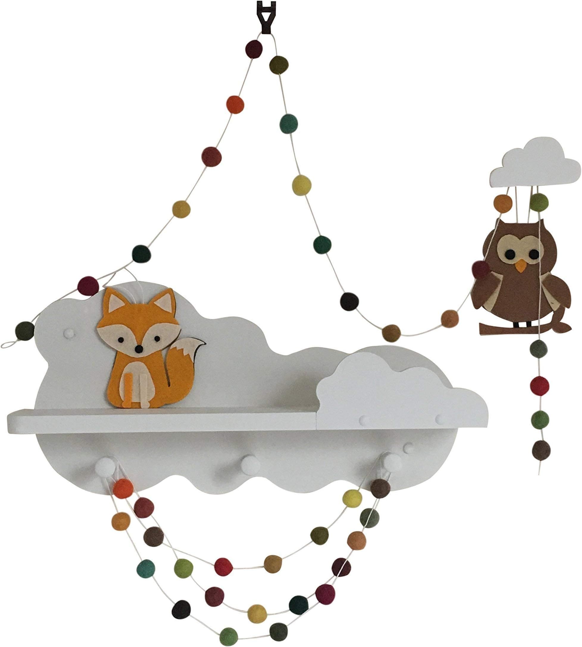 Woodland Nursery Felt Ball Garland/Personalised Kids Room Decor / 2cm Balls/Choose length/Kids Room Accessories/Wall Hanging Decoration/Woodland Animals Nursery/Teepee Decor/Pom Pom