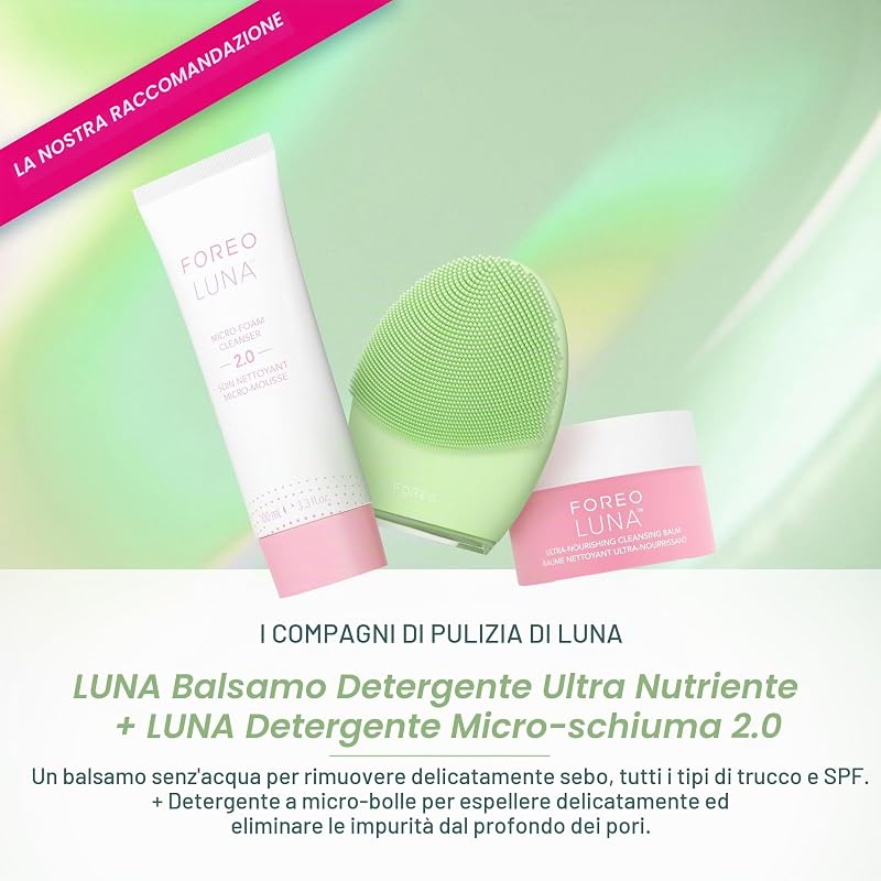 LUNA 4, spazzola detergente viso - Massaggio viso rassodante - Spazzola viso anti-age - Favorisce l'assorbimento delle formule di skincare - Pulizia viso semplice - Combination Skin