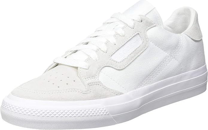 adidas white & black continental 80 vulc trainers