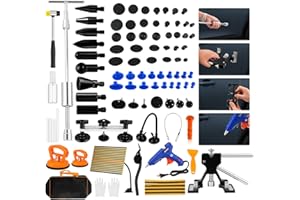 Noliven 120 Pcs Paintless Dent Repair Kit, Auto Body Dent Removal Tools, Car Dent Puller with Dent Lifter, Bridge Puller and 