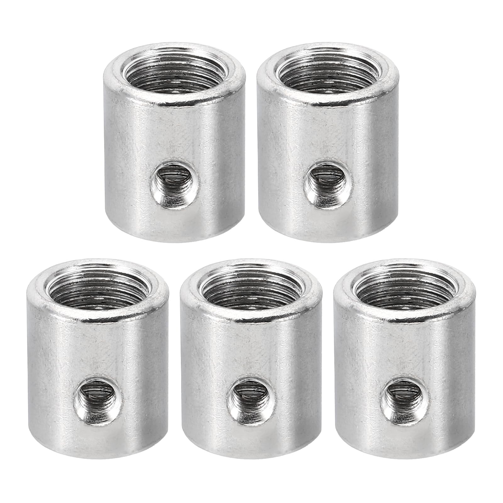 PATIKIL M10xM6x16mm Thread Reducing Nuts, 5 Pcs Round Coupling Nut Female Fine Thread Reducer Sleeve Pipe Fitting Adapters Connector for Lamp Gooseneck Hose
