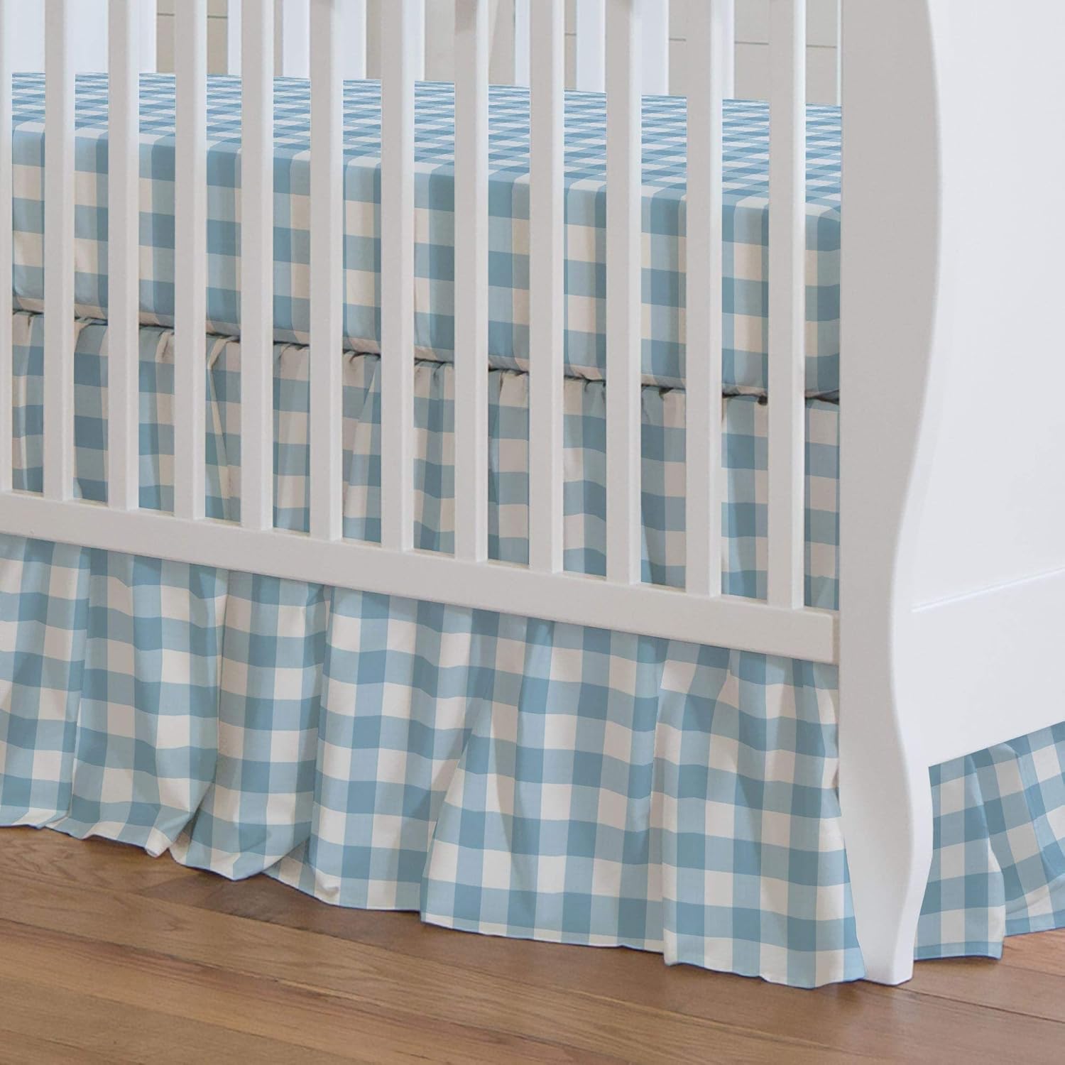 gingham crib skirt