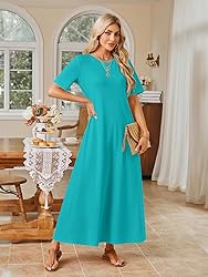 MEROKEETY Women's 2025 Summer Maxi Dress Casual