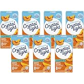 Crystal Light On-The-Go Drink Mix Packets with Caffeine, Zero Sugar Powdered Water Enhancer, Natural Flavor Low Calorie Energy Beverage Mix, Peach Mango, 0.07 Ounce Packets, 10 Count (Pack of 7)