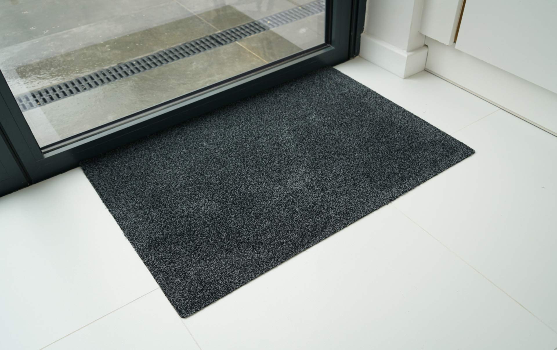 Serdim Rugs Non Slip Tufted Heavy use Door Entrance Absorbent Mats, Anthracite, 66 x 95 cm (2'2" x 3'1.4")