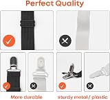 5 STARS UNITED Bed Sheet Holder Corner Straps 4 pcs Black Elastic Clips view 7
