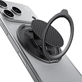 BENKS 2-in-1 Magnetic Phone Grip &amp; Stand for MagSafe, Aramid Fiber Design | 360&deg; Rotation, Magnetic Phone Ring Holder &amp; Stand, Portrait &amp; Landscape Modes, for iPhone Duo/18-12 Series &amp; Magnetic Cases