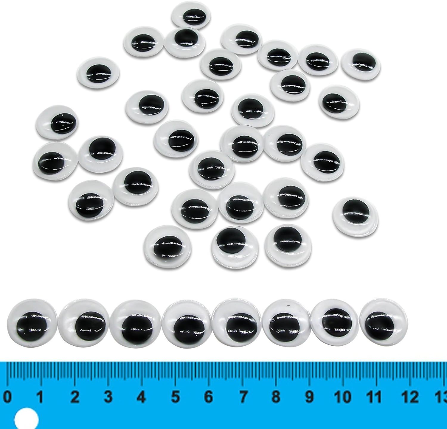 TOAOB 300pcs 15mm Wiggle Googly Eyes Self Adhesive Large Round Black White Sticky on Googly Eyes Plastic Craft Eyes for DIY Crafts Decoration - Image 3