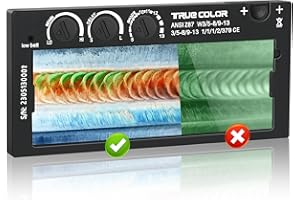BOOTUU Auto-Darkening Welding Lens, 2×4.25, Variable Shade 5-13, True Color Technology, with Replacement Outside Cover Lens, Fit most Pancake and Pipeliner Welding Hoods