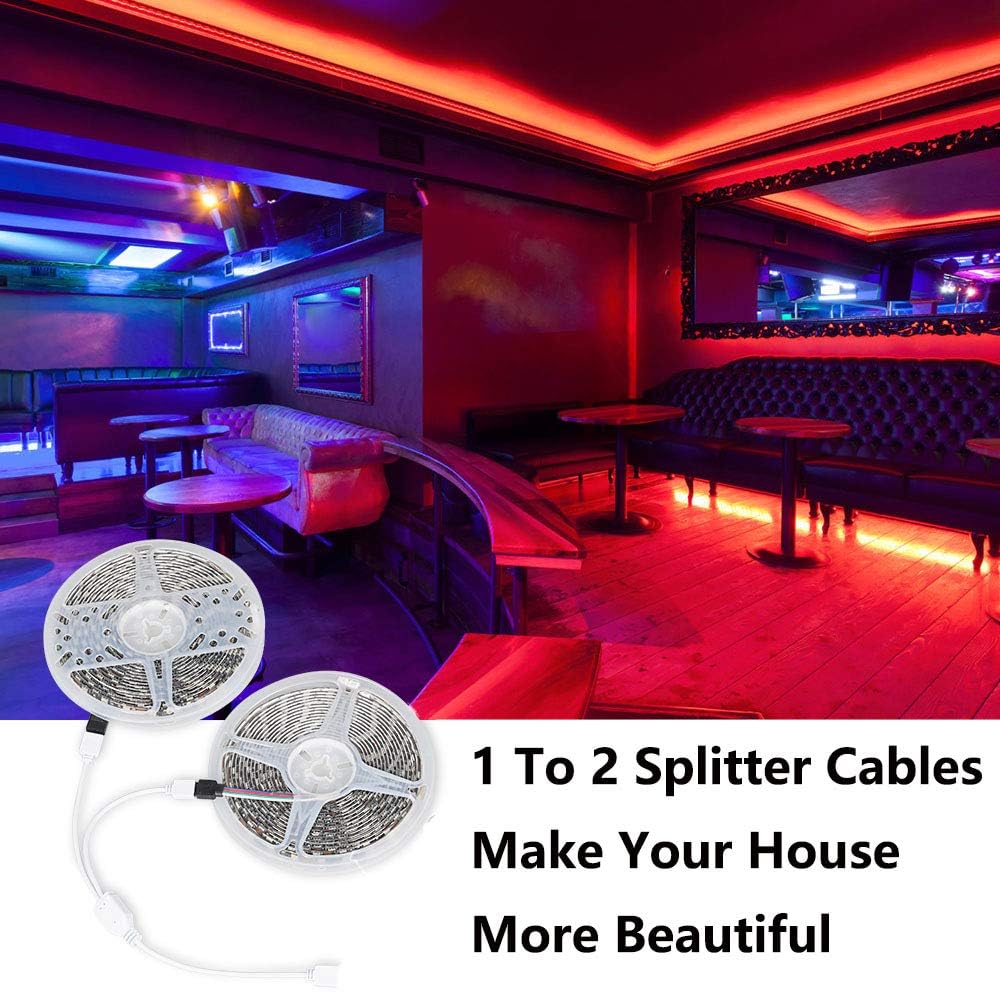 Led Strip Light Connectors Kit, Right Corner Angle Solderless Gapless Adapter, 4 Pin Conductor Light Strip Splice for TV, 10mm Tape Light Connector DIY Accessories for SMD 5050 RGB Multicolor Strip - - 