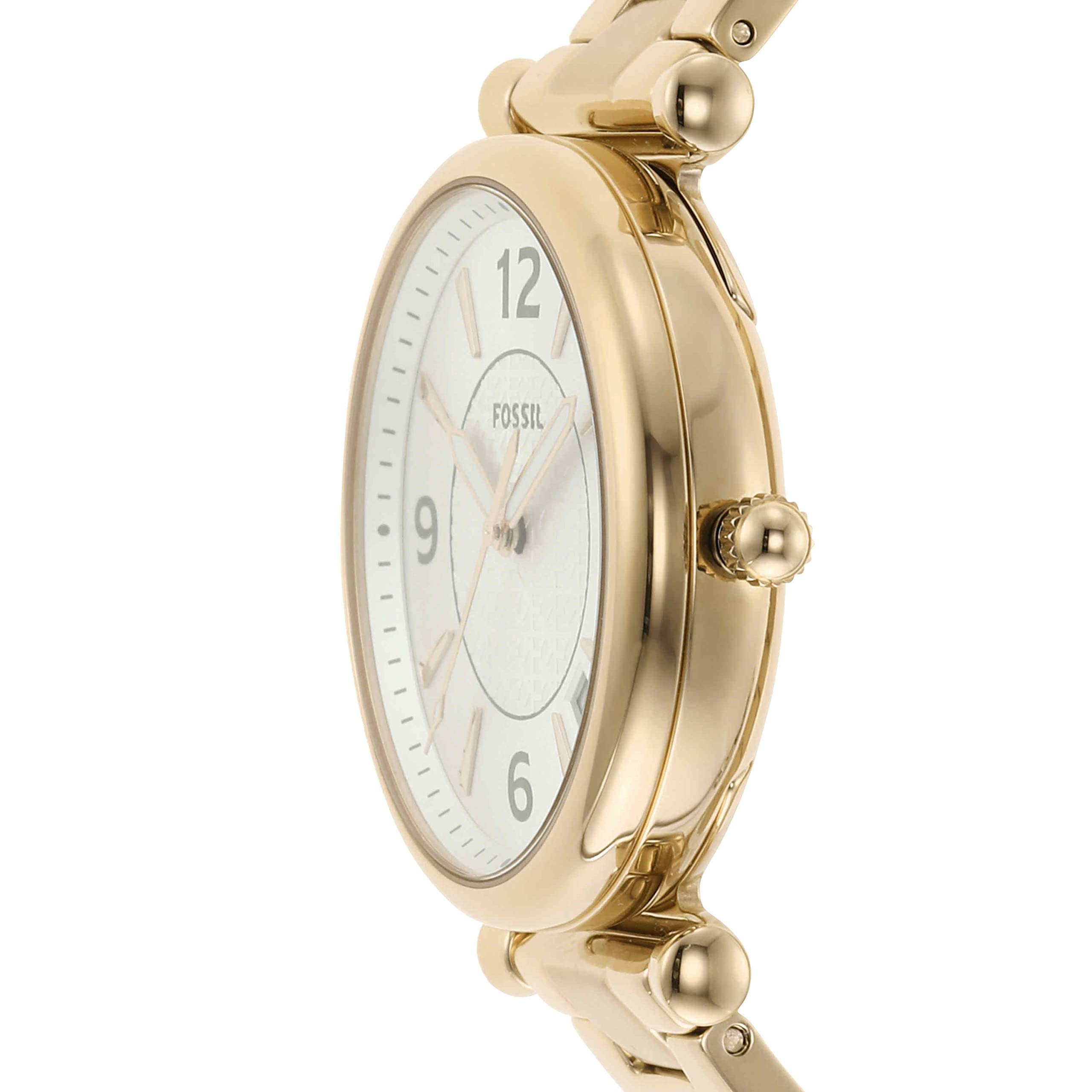 Carlie アナログ レディース 腕時計, ゴールド, クォーツムーブメント。