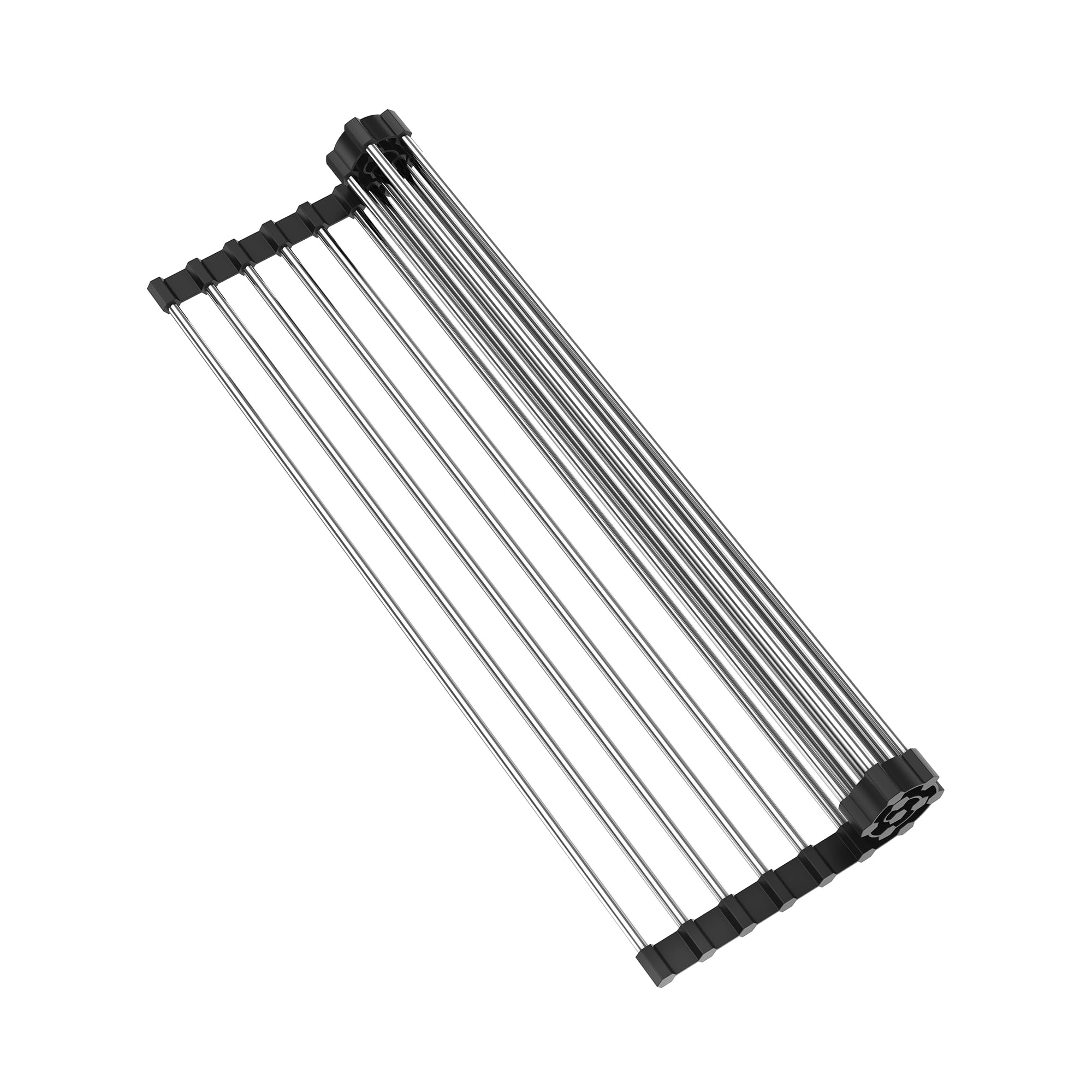 Photo 1 of NEZUIBAN Dish Drying Rack with Roll Up and Over Sink for Kitchen,17.5"x11.8",Black