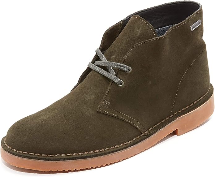 clarks desert boots green suede