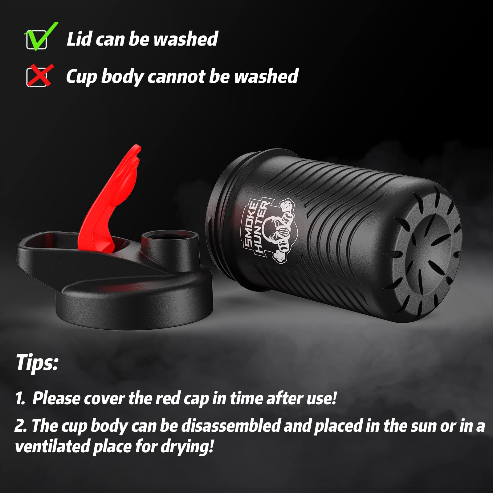 Smoke Hunter 1.0 Personal Air Filter, Long-Lasting Exhalation, Suitable for Home and Car, Ideal for Gift Giving