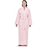 Arus Women's Shawl Collar Robe, Turkish Terry Cotton Bathrobe,with Regular and Full Length Options