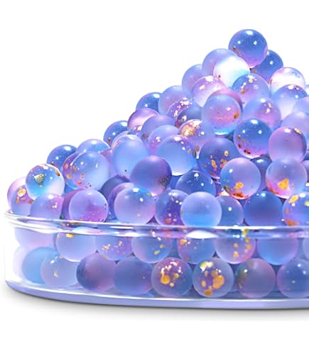 Set De 5 Canicas De Cristal Que Brillan En La Oscuridad – 25 Mm, Colores Transparente, Violeta, Azul, Verde Y Amarillo