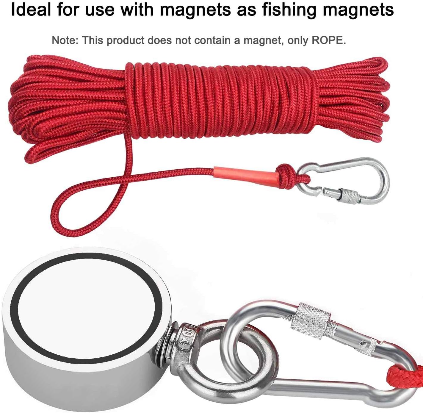 Fishing Rope All Purpose Nylon High Strength Cord for Sports 65 Feet Outdoor Rope Durable