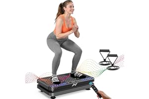 AXV Vibration Plate Fitness Platform Exercise Machine Vibrating Shaking Full Body Shaker Workout Vibrate Stand Shake Board Sport Gym for Weight Loss Fat Burner for Women Men