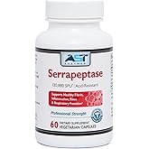 AST Enzymes Serrapeptase 130,000 SPU – 60 Vegetarian Capsules – Premium Natural Systemic Enzymes –Acid-Resistant Serrapeptase