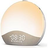 ecozy Sunrise Alarm Clock, White Noise Sound Machine, Upgraded Backlit Buttons for Bedrooms, 26 Soothing Sounds, 17 Night Lig
