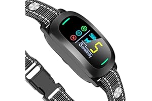 Dog Bark Collar - Automatic Stop Barking Collar for 20~130lbs Dogs, Anti Bark Collar with Adjustable Sensitivity Beep Vibrati