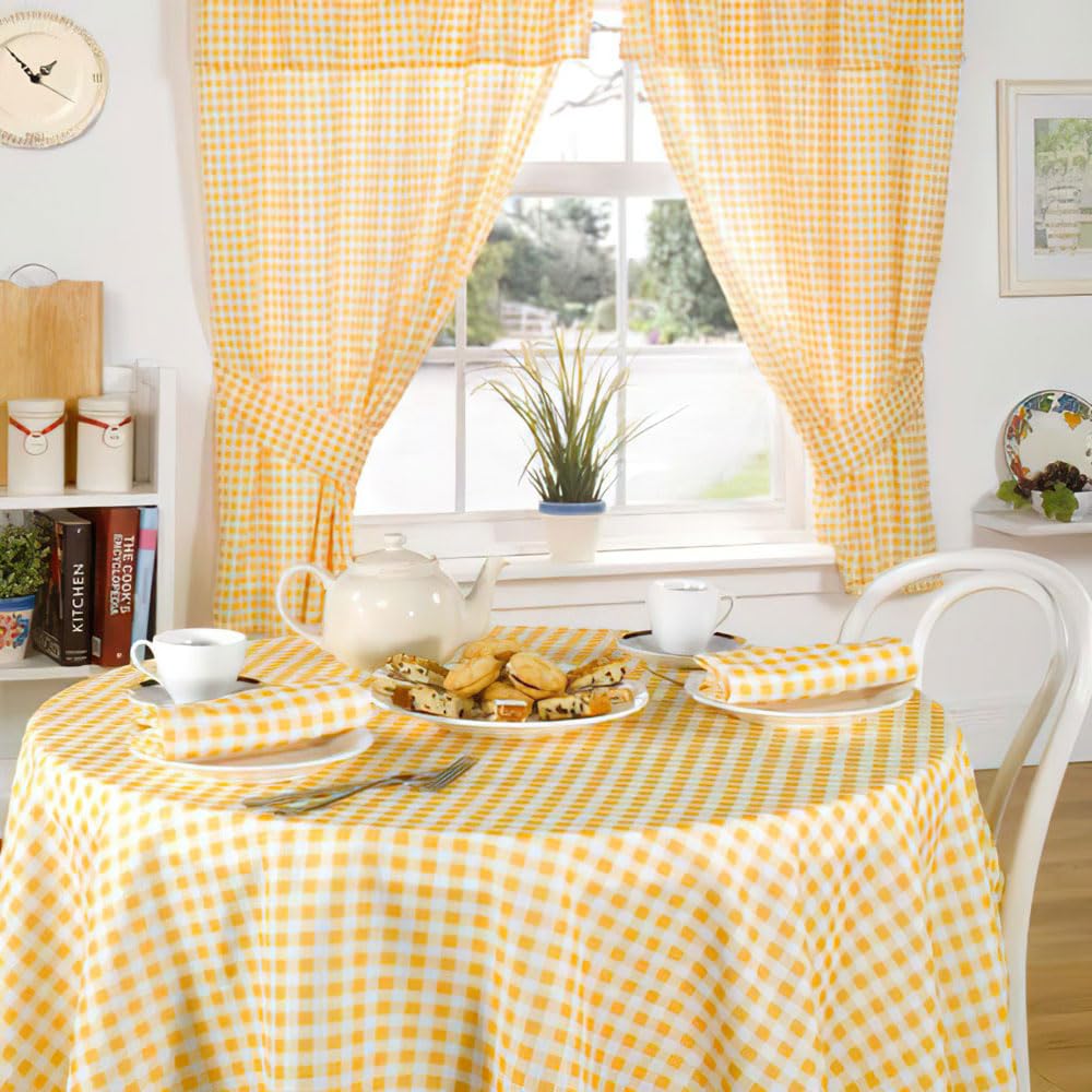 Molly Gingham Check Napkins, 4 Pack, Lemon — image 1