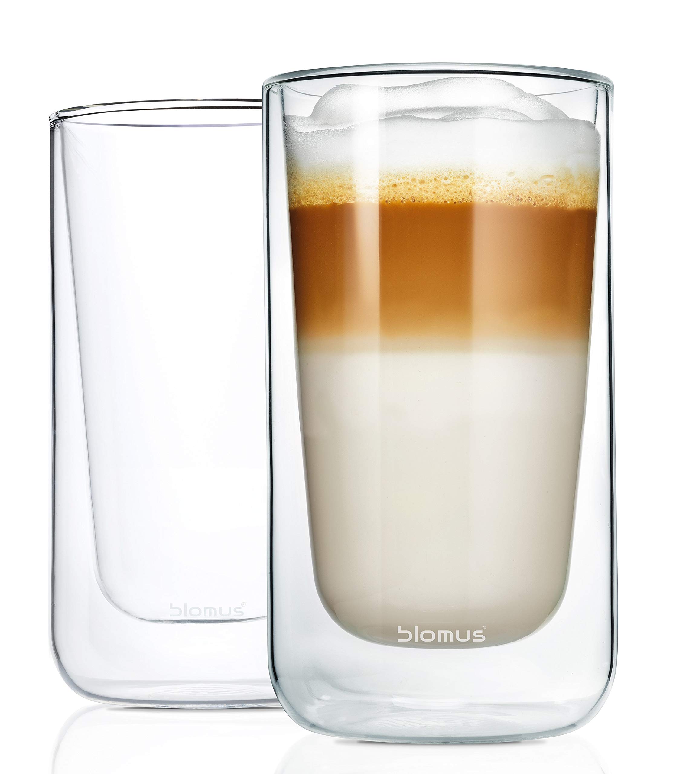 blomus Nero Insulated Latte Macciato Glasses, Clear Glass