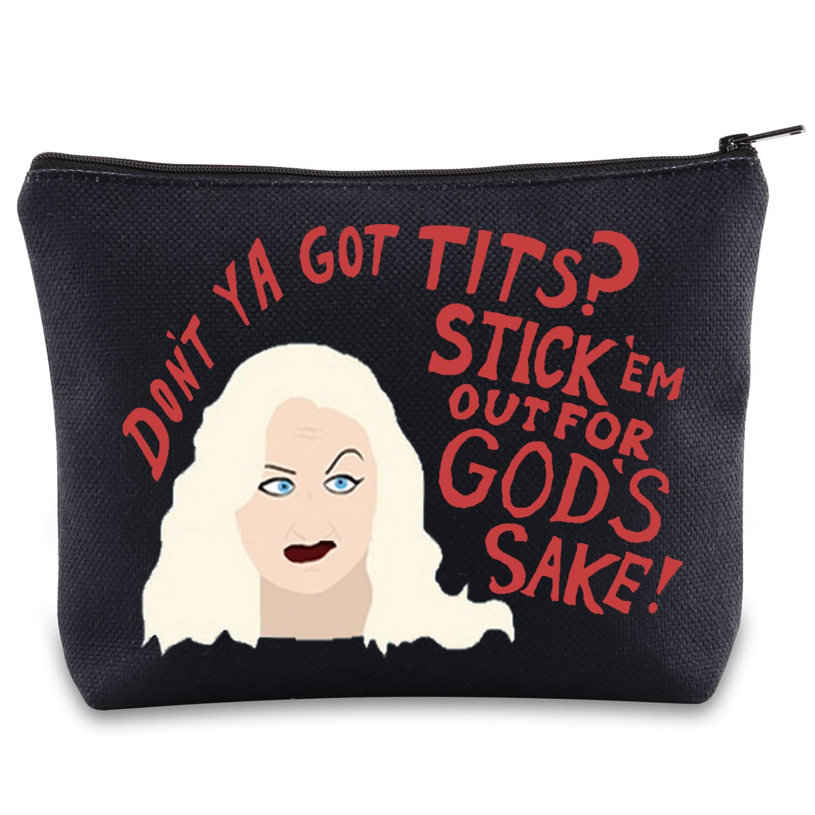 Hatchet Face Makeup Bag 80's Comedy Musical Gifts Hatchet Face Gifts Johnny Movie Zipper Bag (GOT Tits UK)