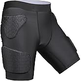 Diamemon Football Girdle 5-Pad Youth Football Padded Shorts with Hip Butt Tailbone Protection Football Compression Shorts
