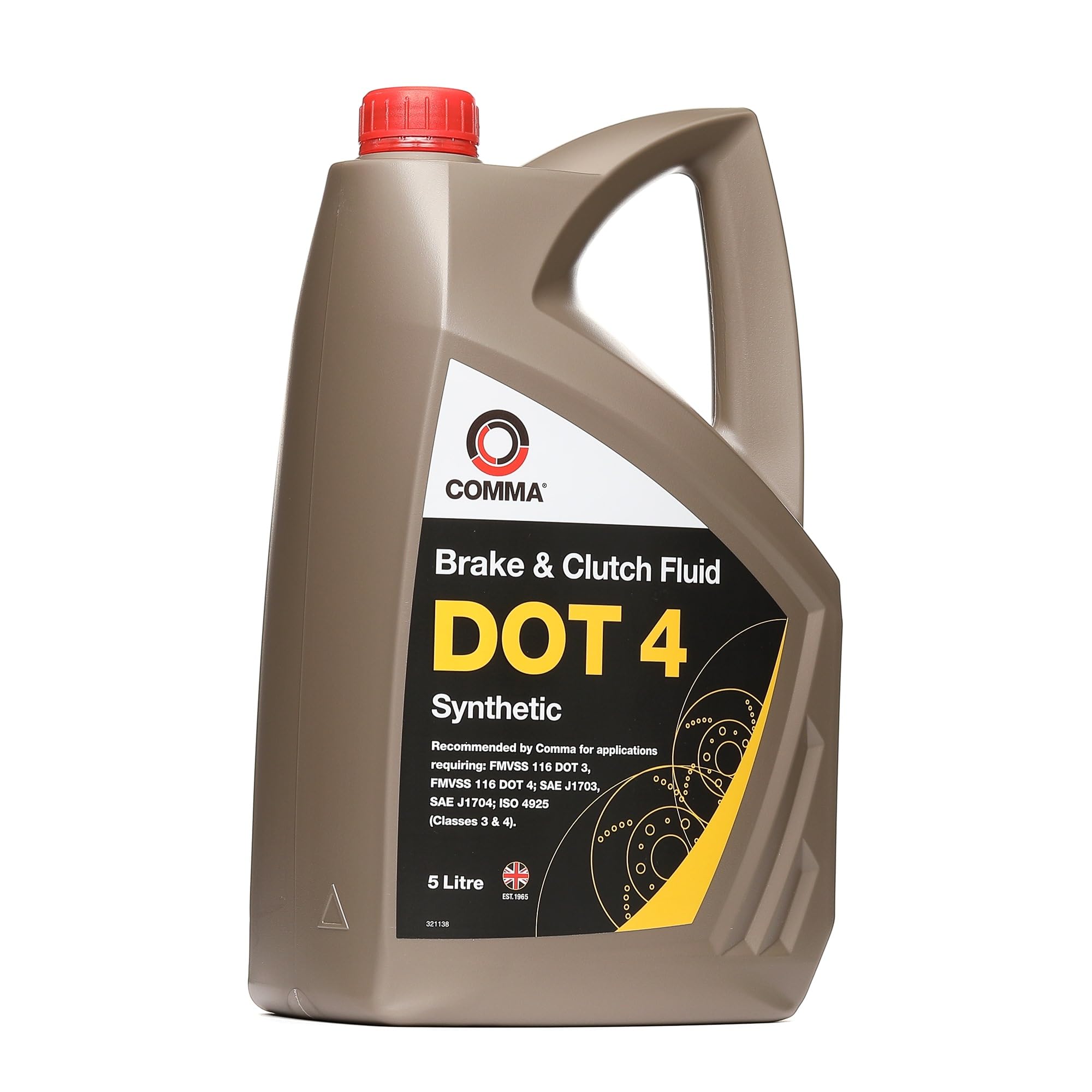Comma BF45L Dot 4 Synthetic Brake Fluid, 5000ml Volume