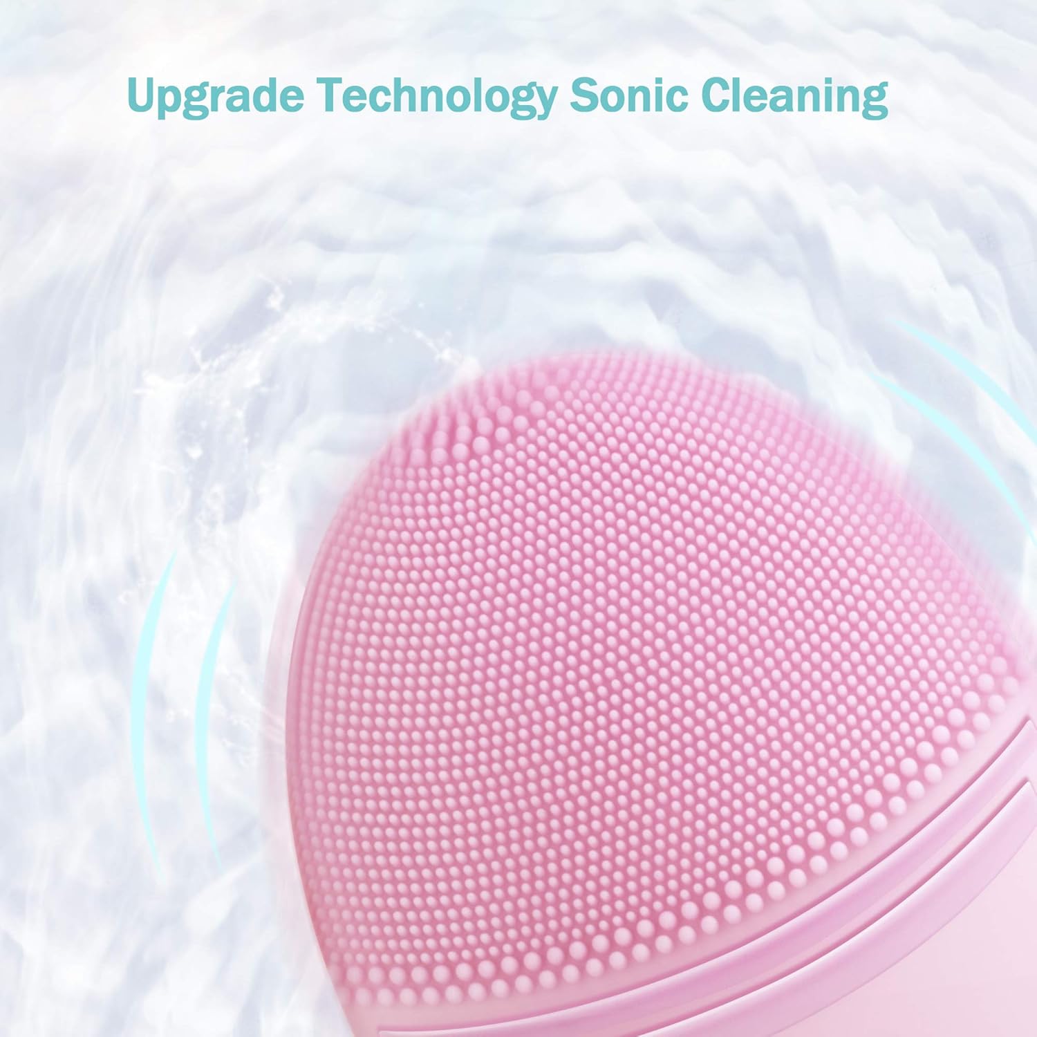 EZBASICS Facial Cleansing Brush, Waterproof Sonic Vibrating Face Brush for Deep Cleansing, Gentle Exfoliating and Massaging, Inductive charging (Blue): Beauty