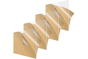 SimbaLux Acrylic Sheet Clear Cast Plexiglass 12” x 12” Square Panel 1/8” Thick (3mm) Pack of 4 Transparent Plastic Plexi Glass Board with Protective Paper for Signs, DIY Display Projects, Craft