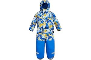 Gogokids Kids Snowsuit One Piece Ski Suit for Boys Girls 3-9 Years, Toddler Waterproof Winter Snow Suits Overalls