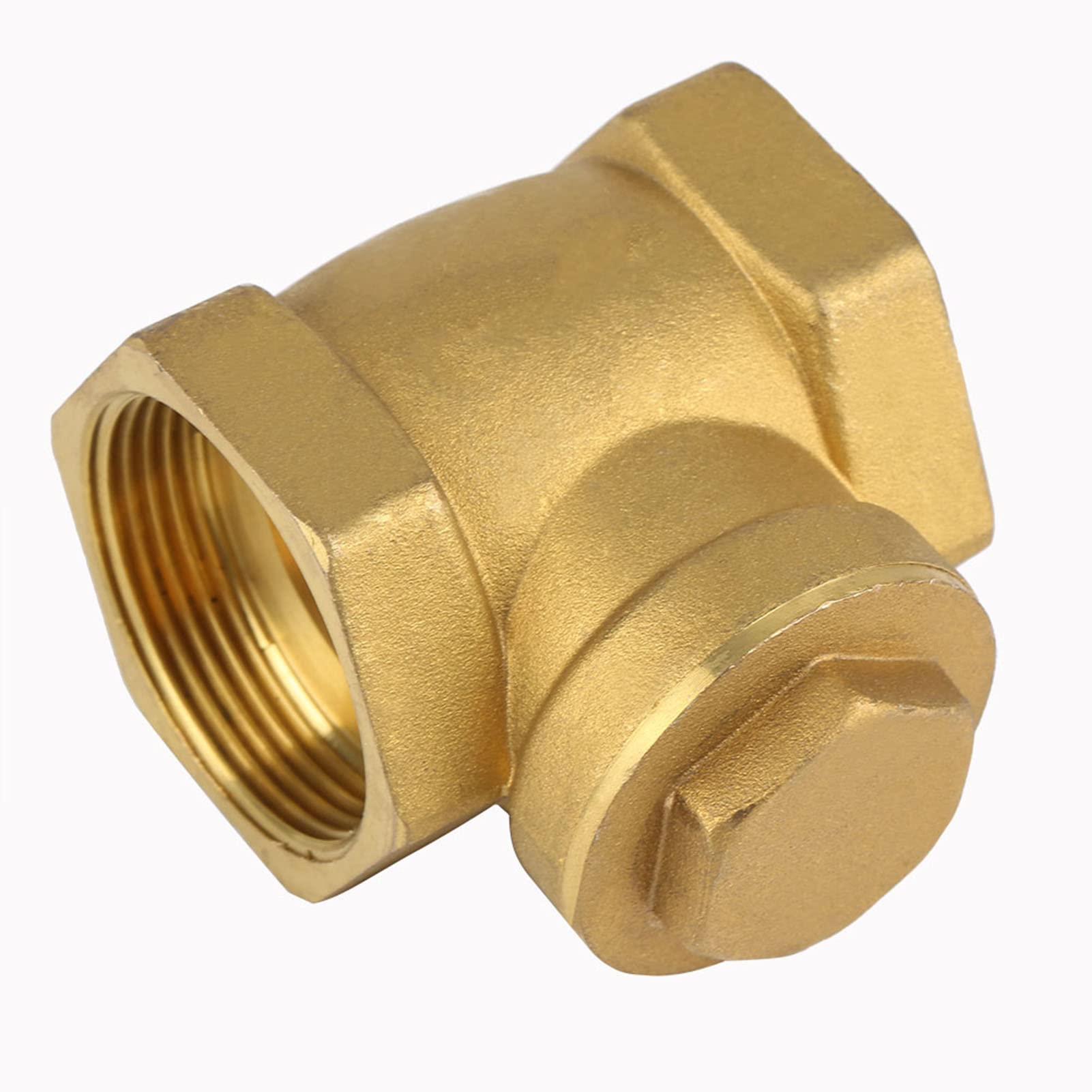 Non-Return Valve, DN32 Female Thread Check Valve Made of Brass for Water, steam, Oils, Nitric Acid, urea and More Mainly in The Pipelines