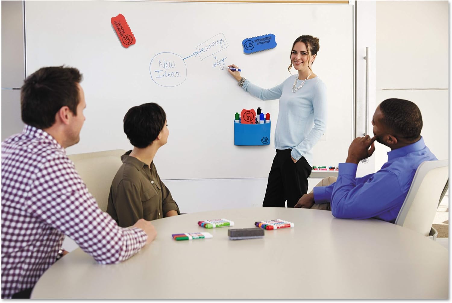 Magnetic Whiteboard Eraser Ultimate Stationery Dry Erase Chalkboard and Glass | 2 Pack Classroom, Home and Office Use : Office Products