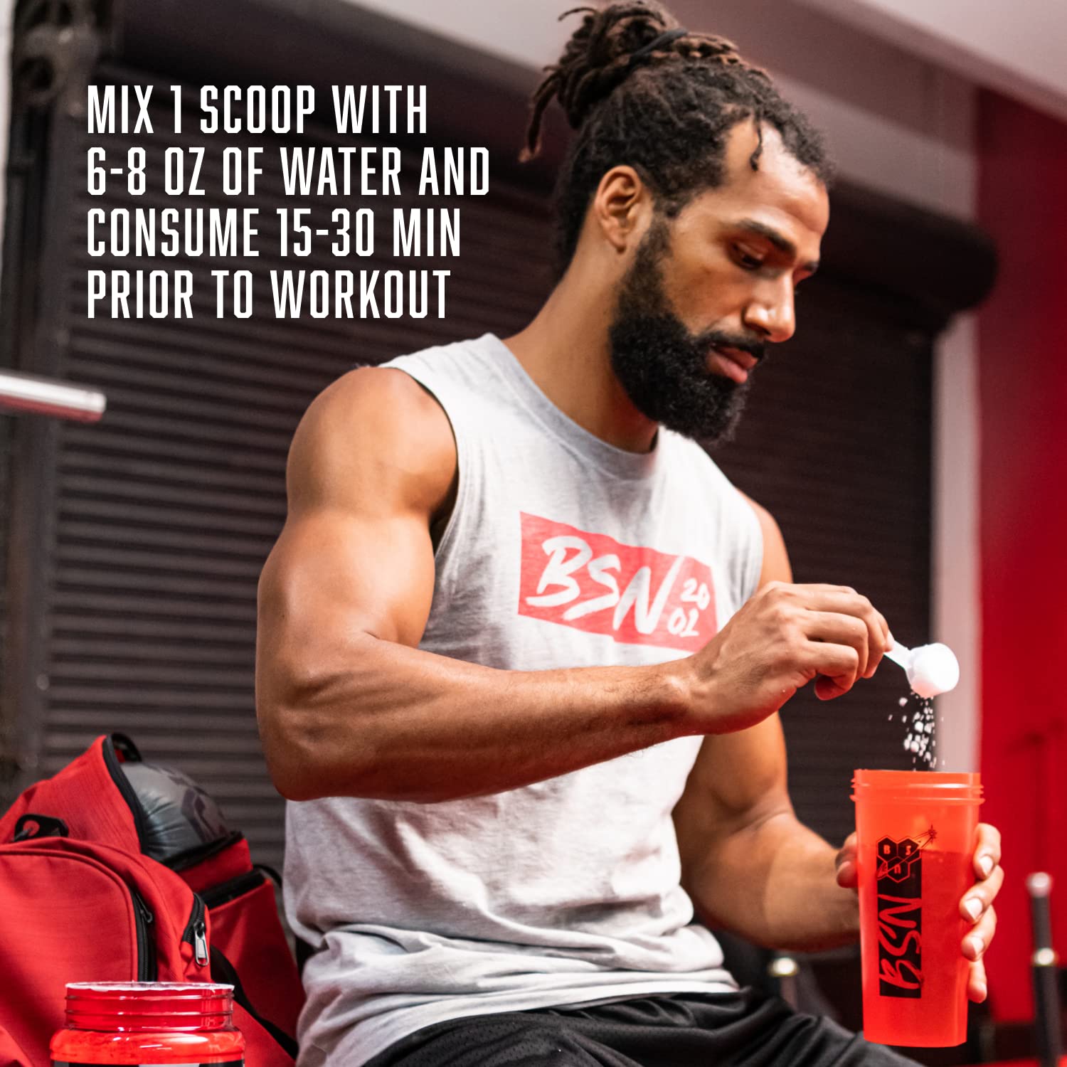 BSN N.O.-XPLODE Vaso Pre Workout Powder with 8g of L-Citrulline and 3.2g Beta-Alanine and Energy, Flavor: Grape Fury, 24 Servings