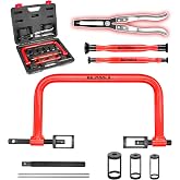 BILITOOLS 13PCS Valve Spring Compressor Tools, Valve Lapping/Grinding Tool | Straight Valve Stem Seal Pliers, 5 Adapter Sizes: 16, 19, 23, 25 &amp; 30 mm, for Cars, Motorcycles, ATVs &amp; Small Engines
