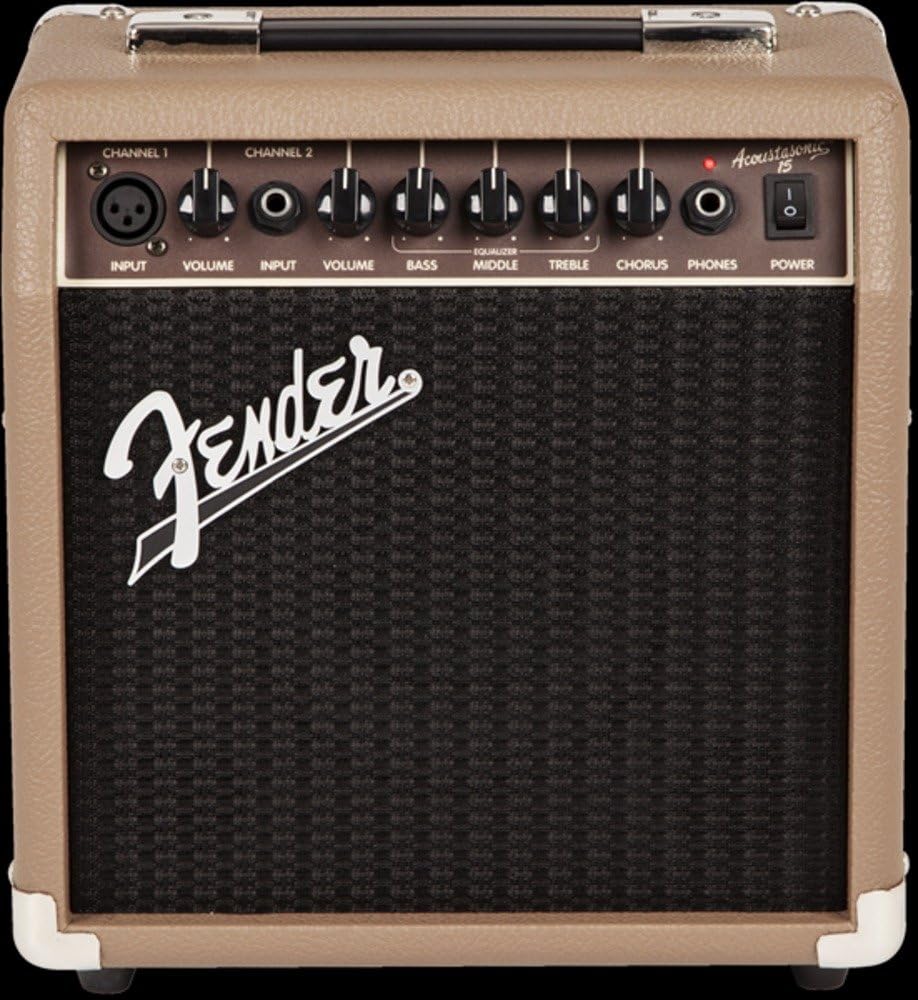 Fender Acoustasonic 15 Combo Guitar Amp 15W Brown with Chorus