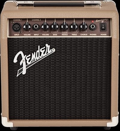 Fender Acoustasonic 15 Combo Guitar Amp 15W Brown with Chorus